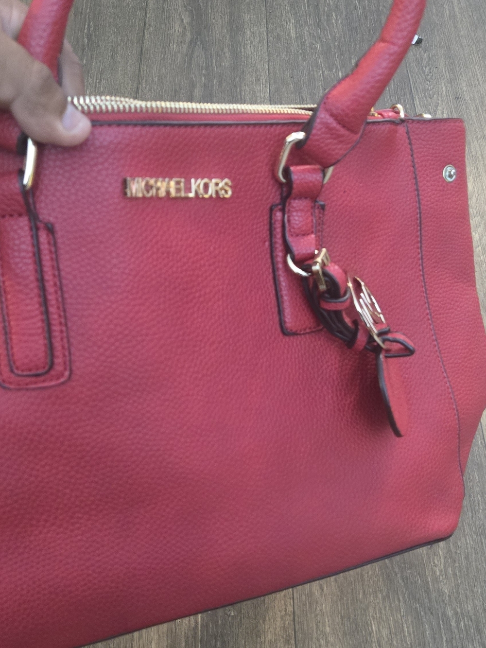 Michael Kors Red Leather Satchel - Picture 1 of 4
